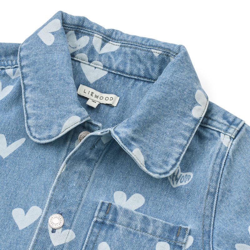 LIEWOOD Kenza camicia in denim Sweethearts / light blue denim
