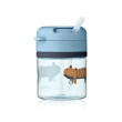 LIEWOOD Pavia bicchiere in tritan con cannuccia 280 ml Fun / Beach blue