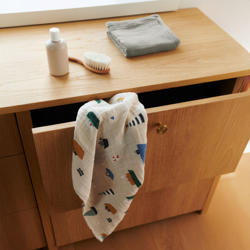 LIEWOOD teli muslin Lewis set da 2 pezzi Sailing / Dove blue mix