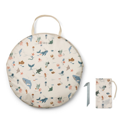 Tenda da spiaggia con piscinetta LIEWOOD Everett Sea creature / Sandy