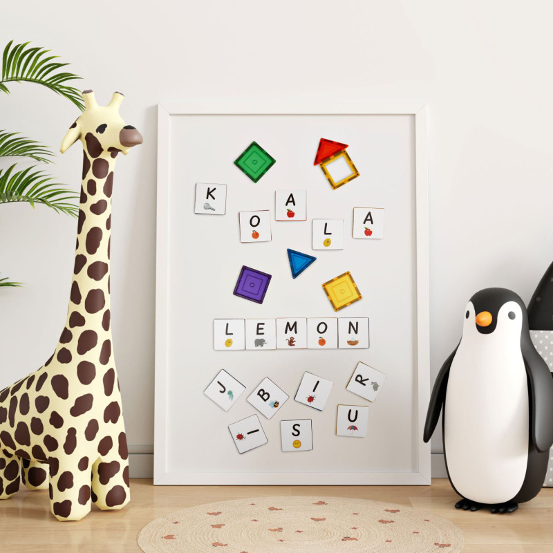 Carte magnetiche lettere maiuscole 40 pezzi