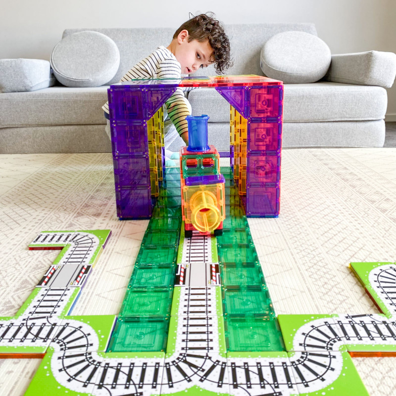 Carte magnetiche binari treno 36 pezzi