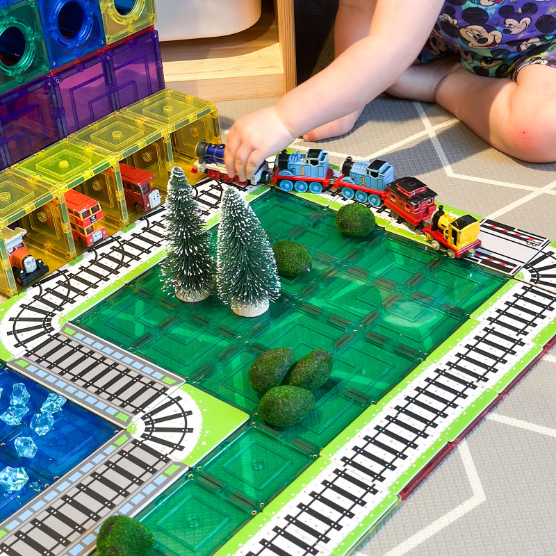 Carte magnetiche binari treno 36 pezzi