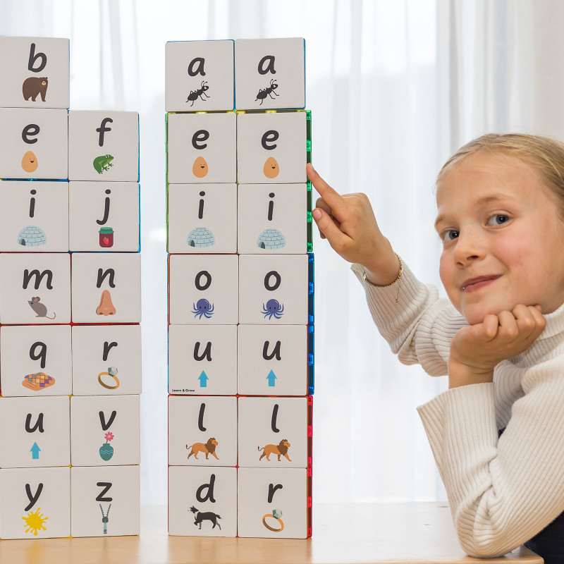 Carte magnetiche lettere minuscole 40 pezzi