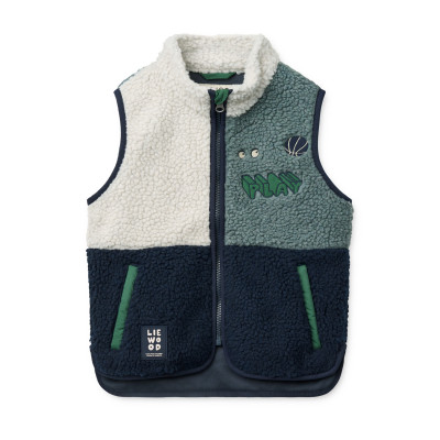 LIEWOOD gilet in pile Vada Mega Play mix