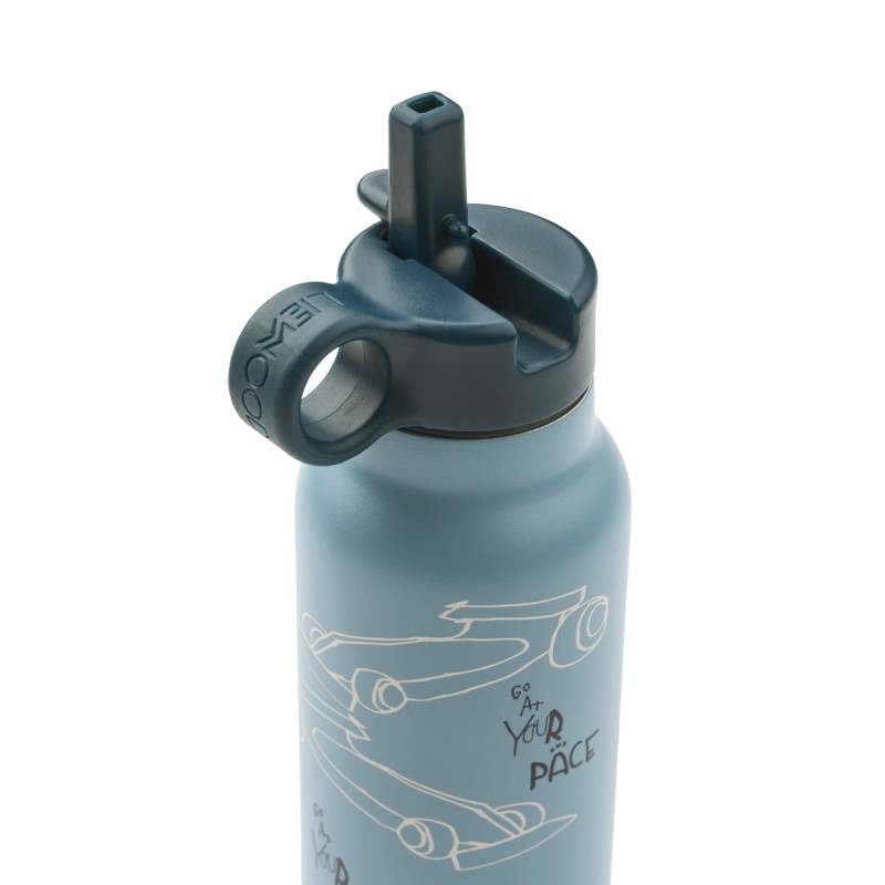 Borraccia termica 350 ml LIEWOOD Falk Race cars / Beach blue