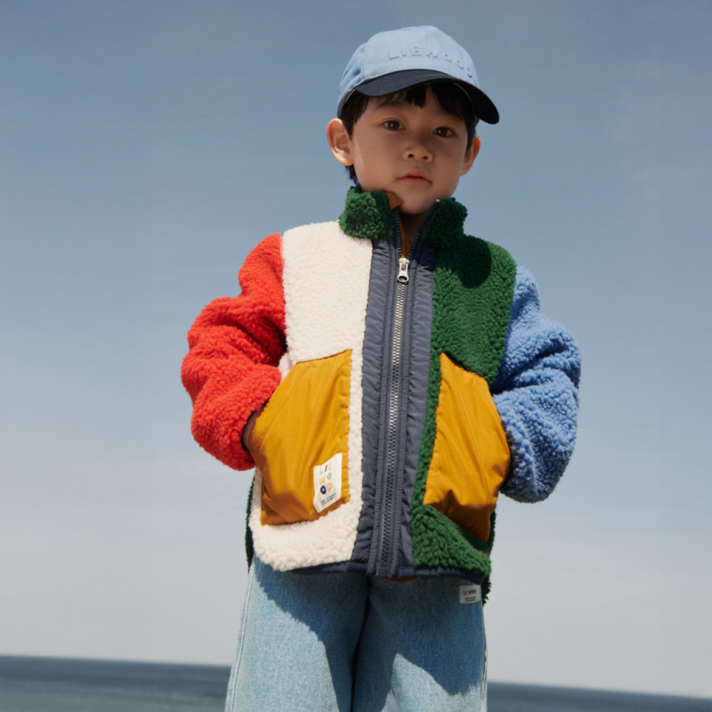 LIEWOOD Giacca in pile per bambini Noam Garden green multi mix