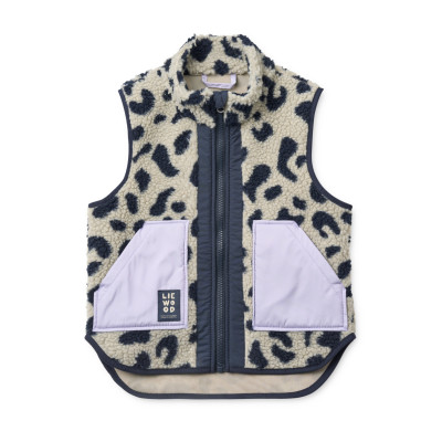 LIEWOOD gilet in pile Noam Mega leo / Mist mix