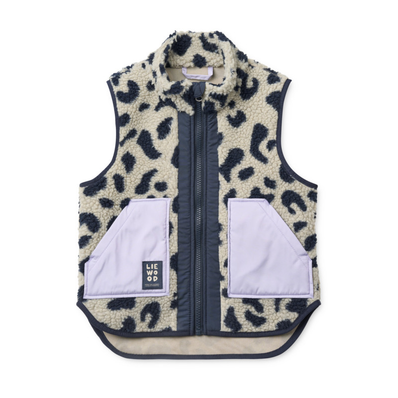 LIEWOOD gilet in pile Noam Mega leo / Mist mix