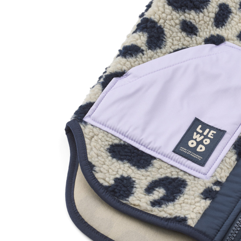 LIEWOOD gilet in pile Noam Mega leo / Mist mix