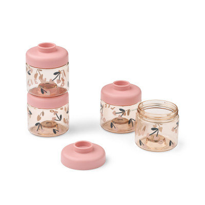 LIEWOOD Dominique contenitori in tritan per pappa 100 ml set da 4 Cherry heart / Rosey