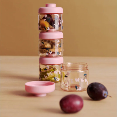 LIEWOOD Dominique contenitori in tritan per pappa 100 ml set da 4 Cherry heart / Rosey