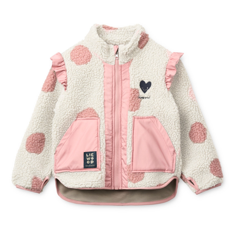 LIEWOOD Giacca in pile per bambini Noam Rose blush mix