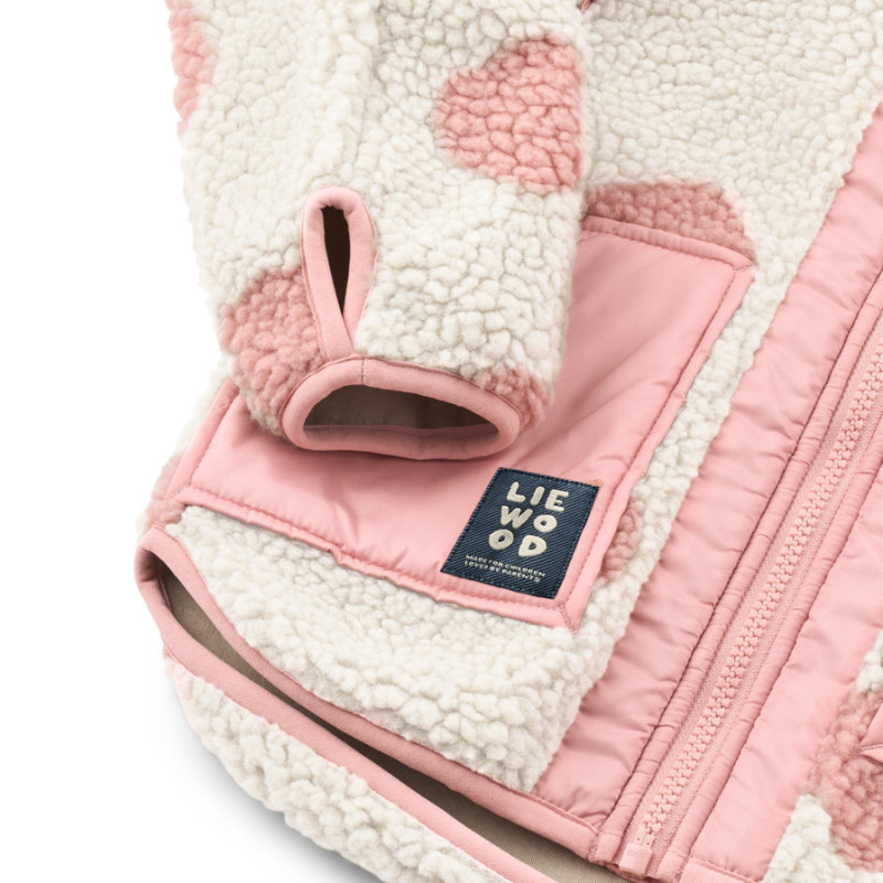 LIEWOOD Giacca in pile per bambini Noam Rose blush mix