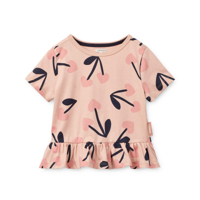LIEWOOD T-shirt KYA Mega Cherry heart / Rosey