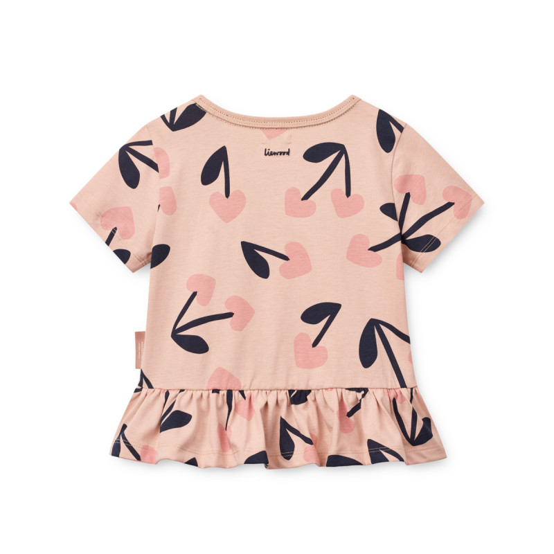 LIEWOOD T-shirt KYA Mega Cherry heart / Rosey