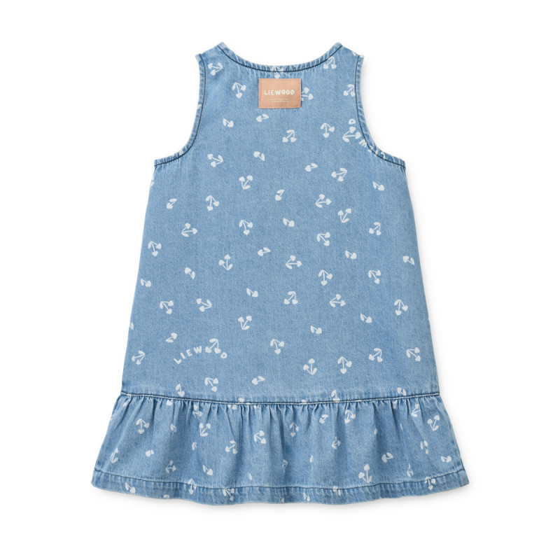 LIEWOOD Sybilla abito in denim Cherry heart sandy / Denim