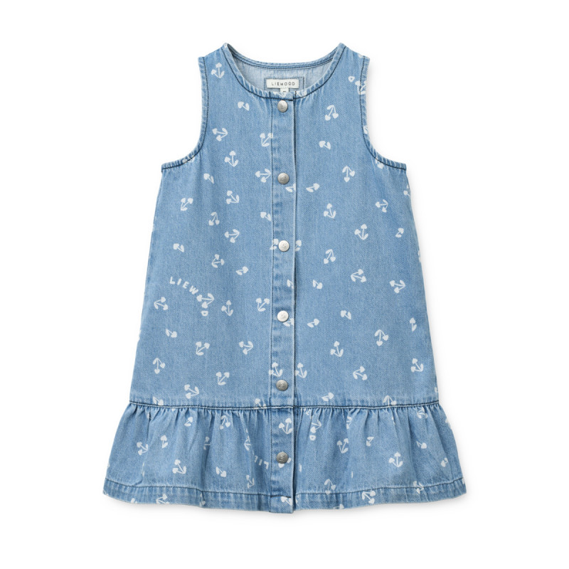 LIEWOOD Sybilla abito in denim Cherry heart sandy / Denim