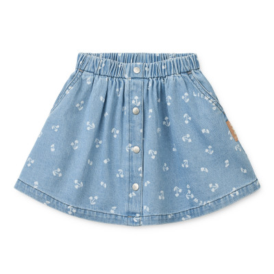Gonna in denim da bambina LIEWOOD Rio Cherry heart sandy / Denim