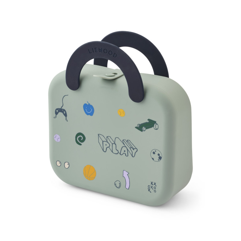 LIEWOOD Portapranzo pieghevole in silicone Elara Play / Dusty Peppermint