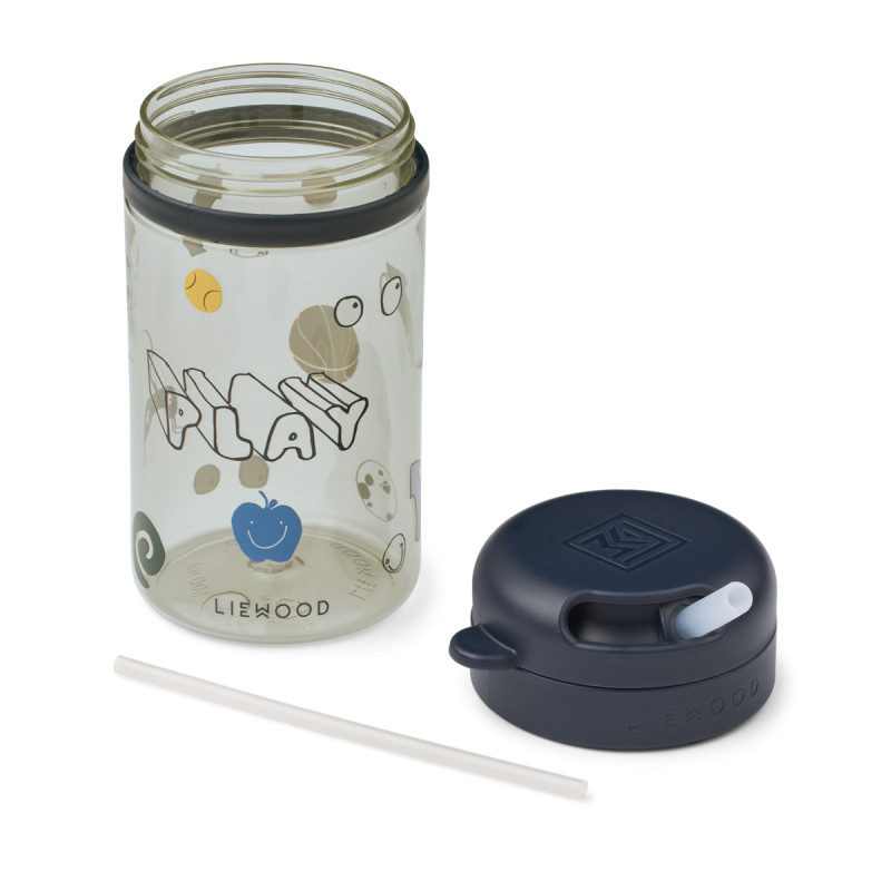 LIEWOOD Pavia bicchiere con cannuccia 500 ml Play / Dusty Peppermint