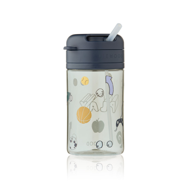 LIEWOOD Pavia bicchiere con cannuccia 500 ml Play / Dusty Peppermint