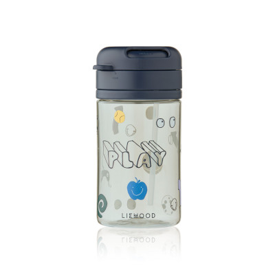 LIEWOOD Pavia bicchiere con cannuccia 500 ml Play / Dusty Peppermint