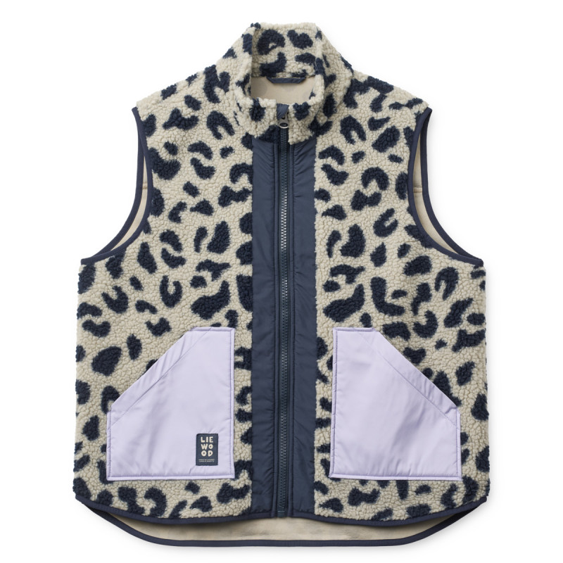 LIEWOOD Nilu gilet in pile da donna Mega leo / Mist mix