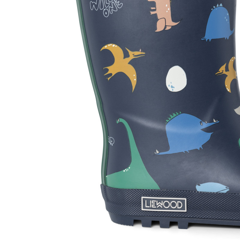 LIEWOOD stivali da pioggia termici per bambini Mason Dino roar / Classic navy
