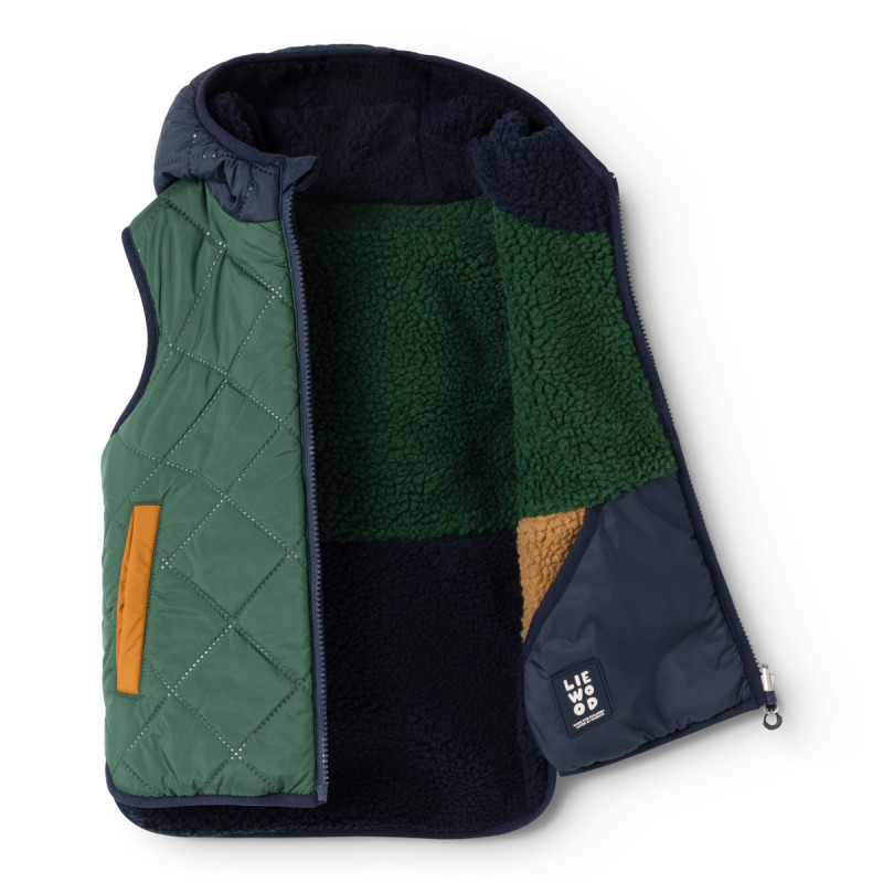 LIEWOOD gilet reversibile bambini Diana Classic navy mix