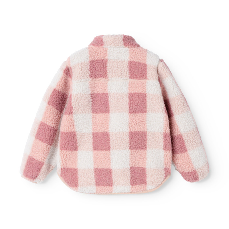 LIEWOOD Giacca in pile per bambini Nolan Mega Check / Rose blush