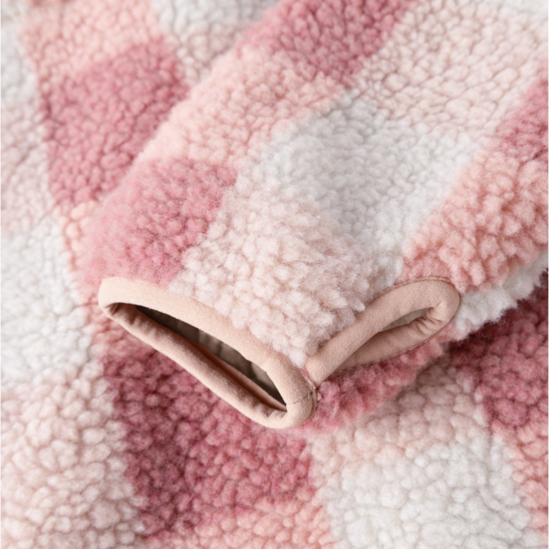 LIEWOOD Giacca in pile per bambini Nolan Mega Check / Rose blush