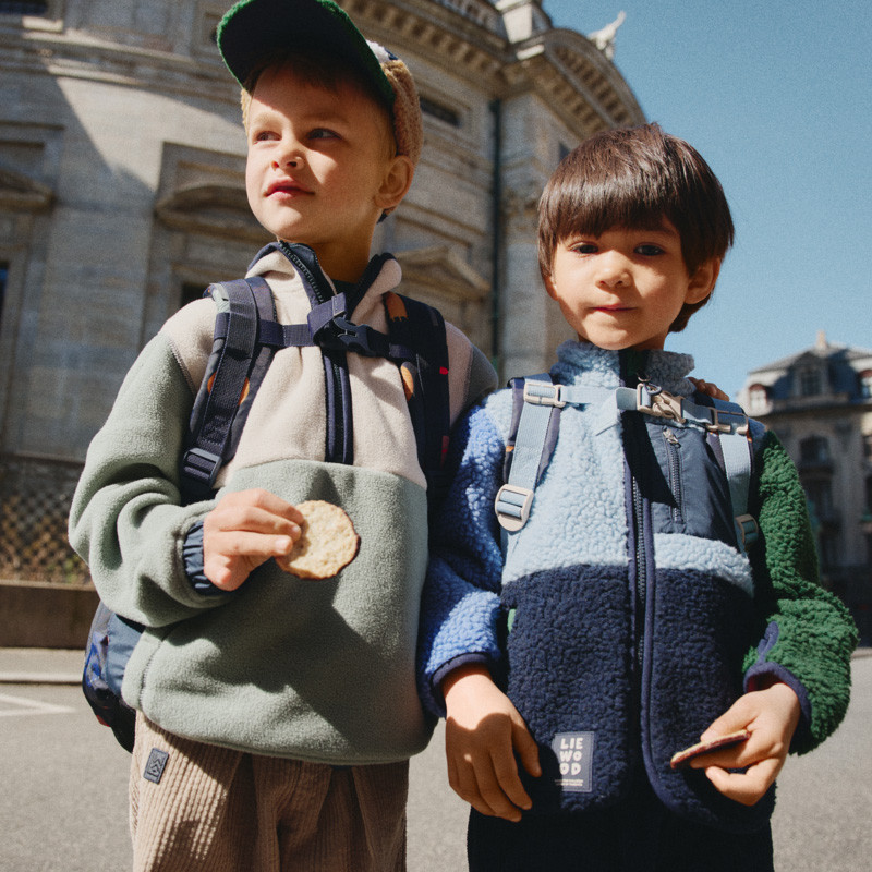 LIEWOOD Giacca in pile per bambini Nolan Classic navy multi mix