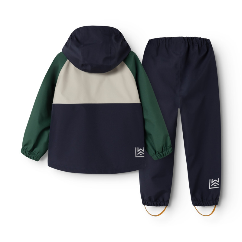 LIEWOOD set impermeabile Pedia – giacca e pantaloni Garden green multi mix
