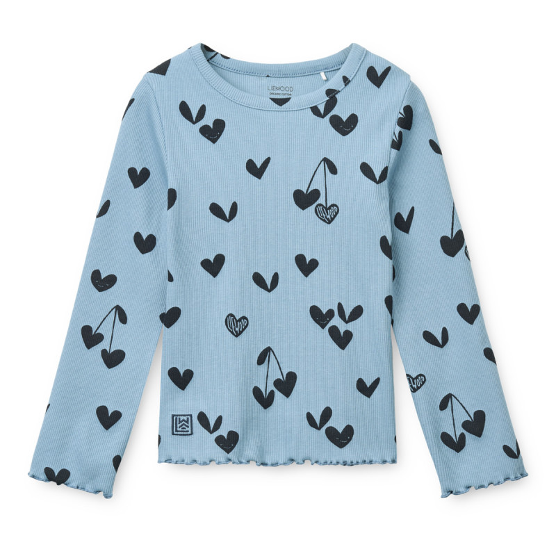 LIEWOOD NIEVE maglia a costine a maniche lunghe Sweethearts / Beach blue