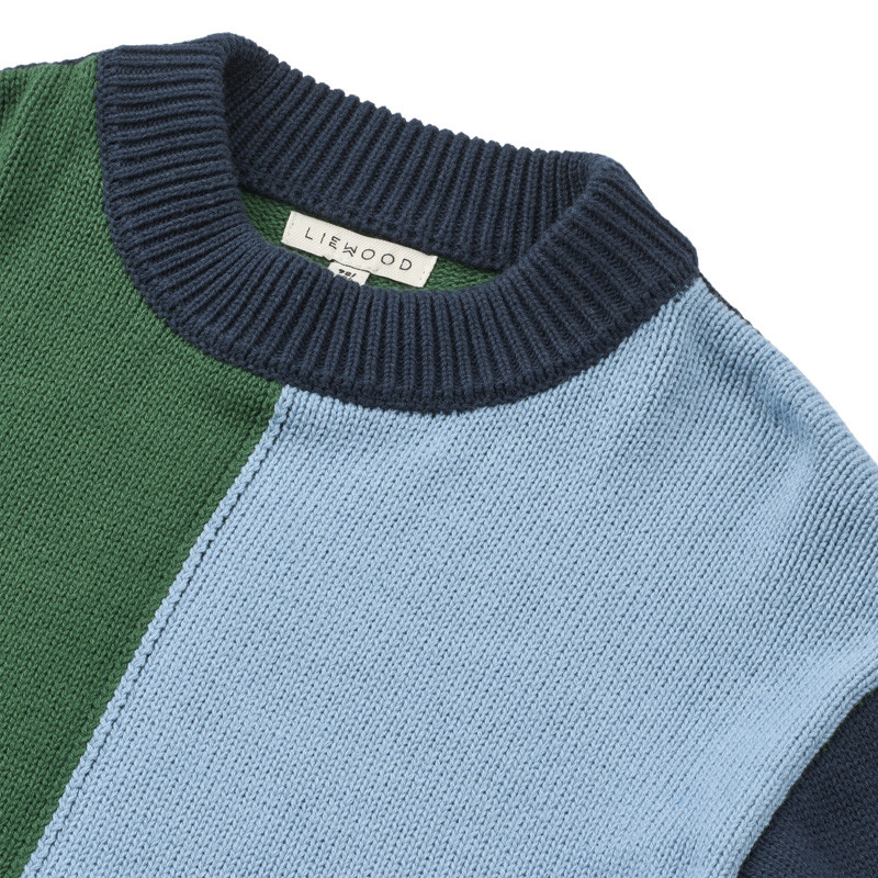 LIEWOOD ORLANE Maglione in cotone Beach blue multi mix