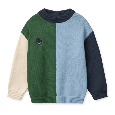 LIEWOOD ORLANE Maglione in cotone Beach blue multi mix