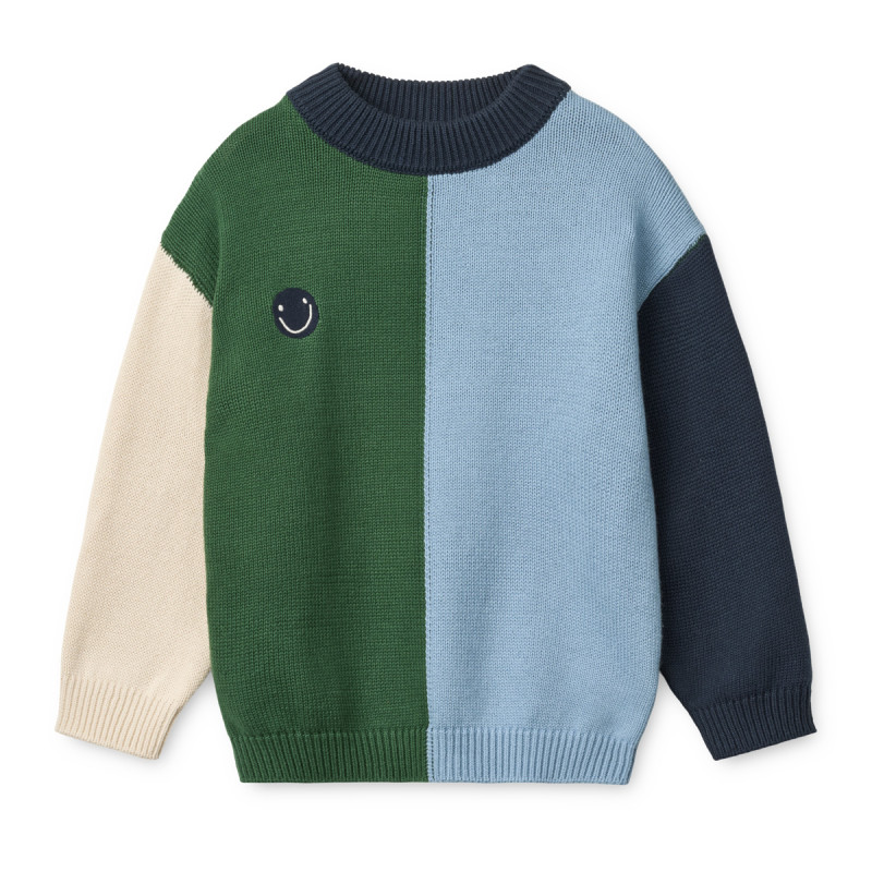 LIEWOOD ORLANE Maglione in cotone Beach blue multi mix