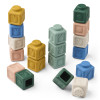 LIEWOOD VEDA Blocchi da costruzione in silicone 18 pezzi Beach Blue Multi mix