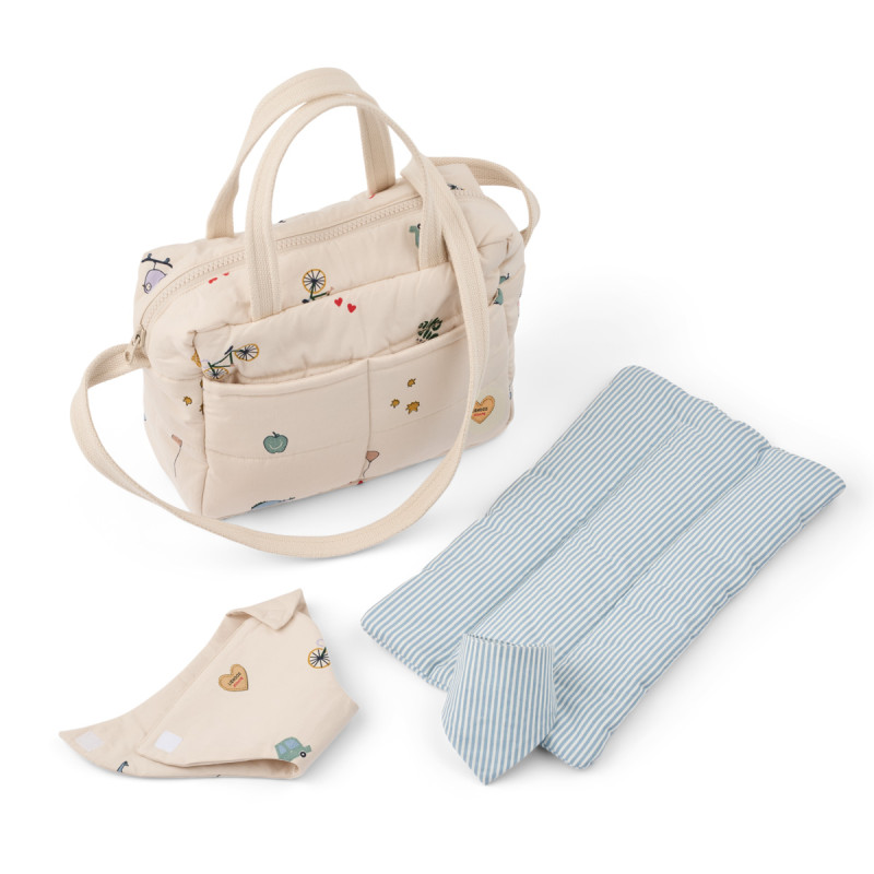 LIEWOOD NEOMA Set per la cura delle bambole Tamtam / Blue Mix
