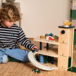LIEWOOD JORDY Garage in legno multipiano con veicoli