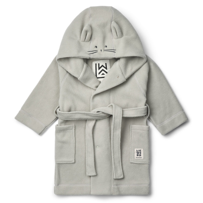 LIEWOOD MINIK Accappatoio in pile per bambini Dove blue