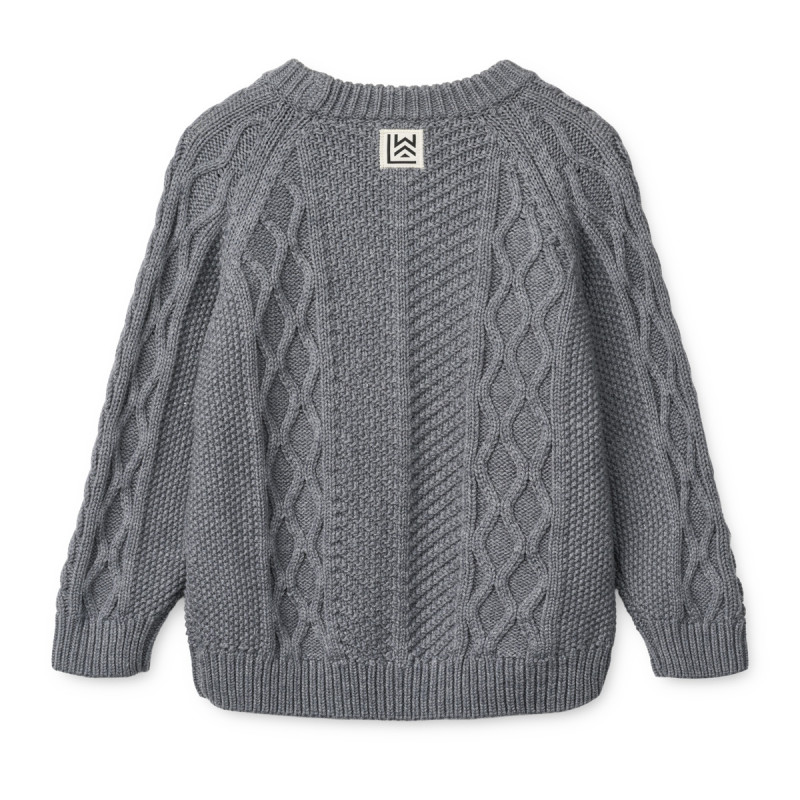 LIEWOOD ARI Maglione in cotone per bambini Grey melange