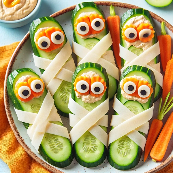 Mummie sane con cetriolo e formaggio