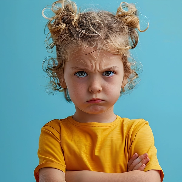 foto di un bambino scontento