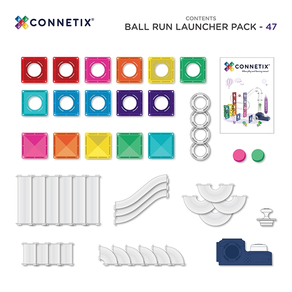 Costruzione magnetica CONNETIX® Ball Run Launcher Pack 47 pezzi Costruzione magnetica CONNETIX® Ball Run Launcher Pack 47 pezzi