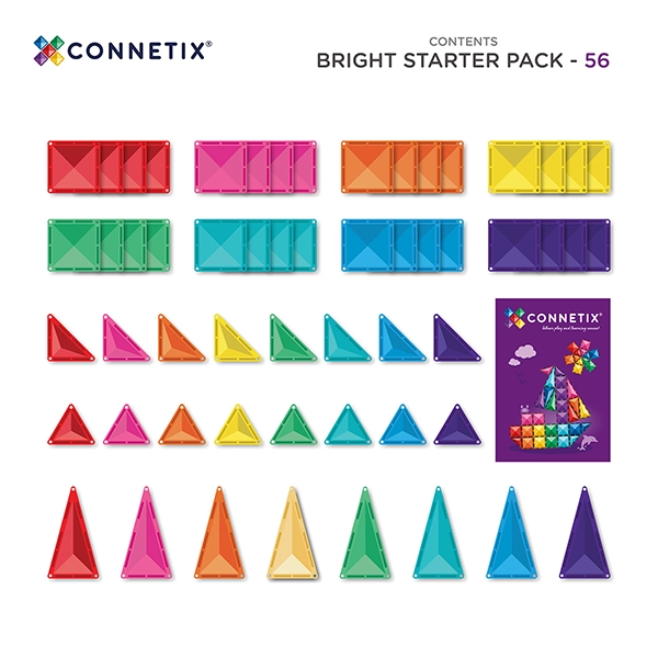 Costruzione magnetica CONNETIX® Pastel Starter Pack 56 pezzi