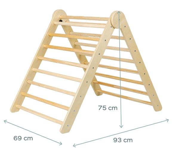 Set da arrampicata Pikler M con arco montessori - dimensioni