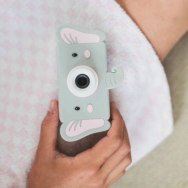 fotocamera in mano