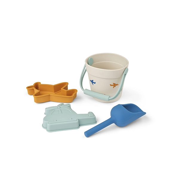 Set da spiaggia con secchiello e formine LIEWOOD Aviator Mini